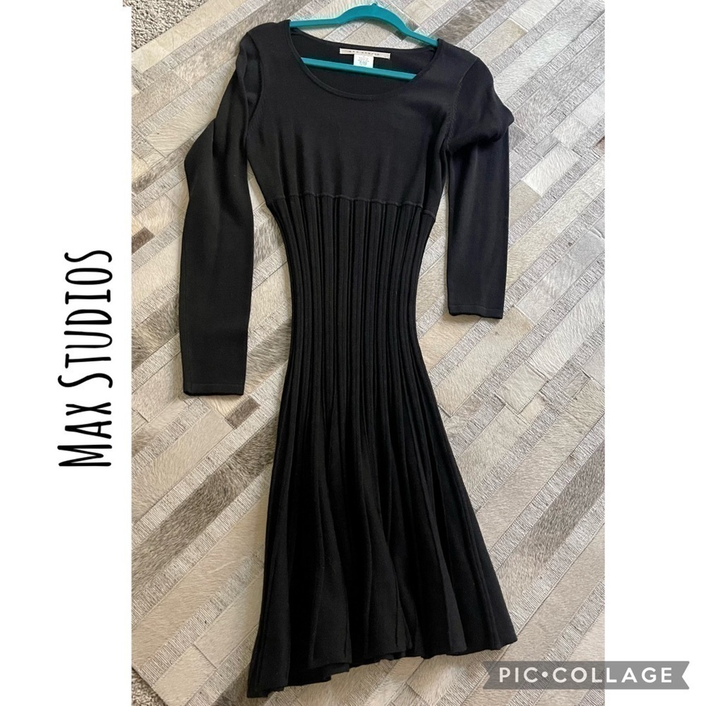 Max Studios Black Knit Dress